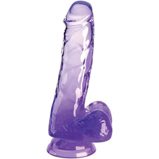 KING COCK - REALISTISCHER PENIS MIT HODEN 13,5 CM LILA