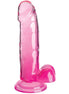 KING COCK - CLEAR REALISTIC PENIS WITH BALLS 15.2 CM PINK
