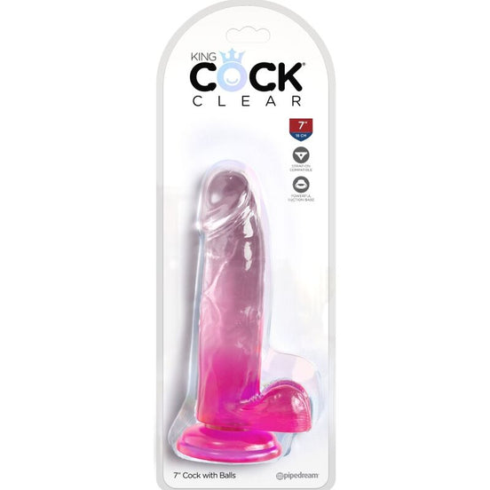KING COCK - REALISTISCHER PENIS MIT HODEN 15,2 CM ROSA