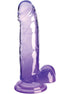 KING COCK - CLEAR REALISTIC PENIS WITH BALLS 15.2 CM PURPLE