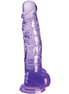 KING COCK - CLEAR REALISTIC PENIS WITH BALLS 16.5 CM PURPLE