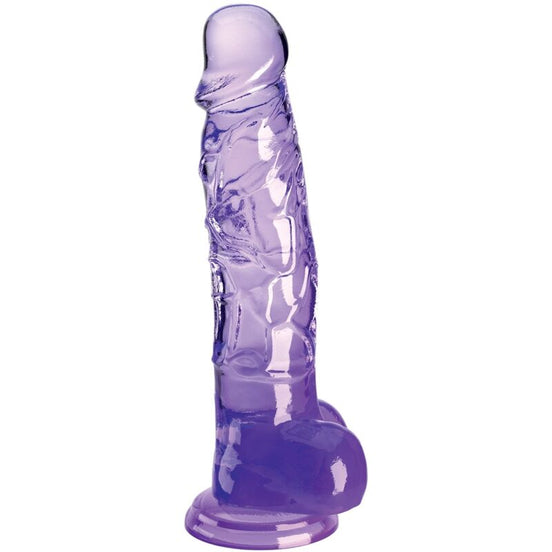 KING COCK - REALISTISCHER PENIS MIT HODEN 16,5 CM VIOLETT