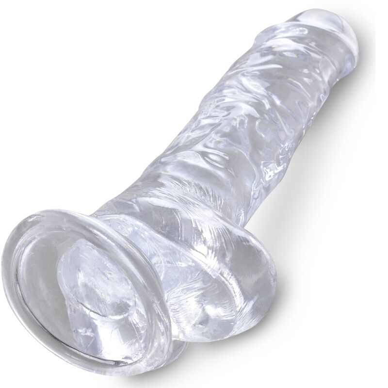 KING COCK - REALISTISCHER PENIS MIT HODEN 16,5 CM TRANSPARENT