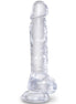 KING COCK - REALISTISCHER PENIS MIT HODEN 16,5 CM TRANSPARENT