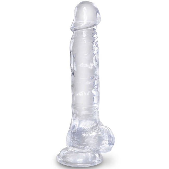 KING COCK - REALISTISCHER PENIS MIT HODEN 16,5 CM TRANSPARENT
