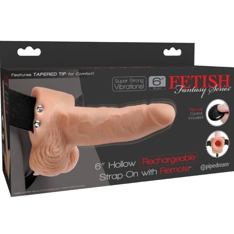 FETISH FANTASY SERIES – VERSTELLBARES HARNESS-SET MIT FERNGESTEUERTEM, REALISTISCHEM PENIS, WIEDERAUFLADBAREN HODEN UND SENSORGERÄT 15 CM