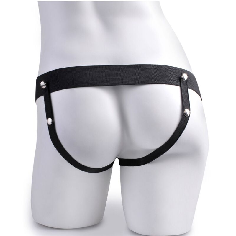 FETISH FANTASY SERIES – VERSTELLBARES HARNESS-SET MIT FERNGESTEUERTEM, REALISTISCHEM PENIS, WIEDERAUFLADBAREN HODEN UND SENSORGERÄT 15 CM