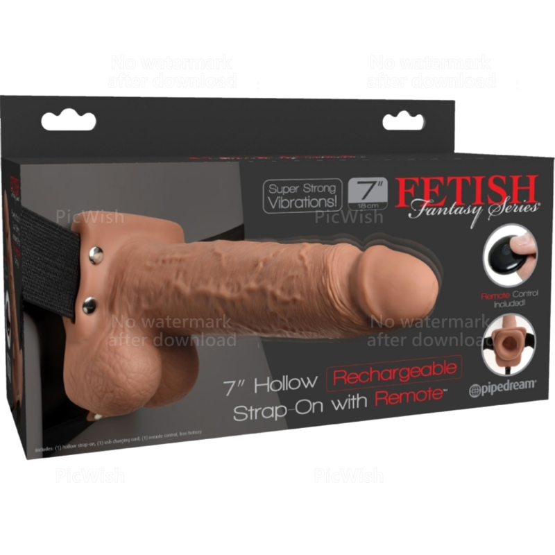 FETISCH FANTASIE SERIE - VERSTELLBARER HARNESS REALISTISCHER PENIS MIT HODEN WIEDERAUFLADBAR UND Sensorgerät 17,8 CM