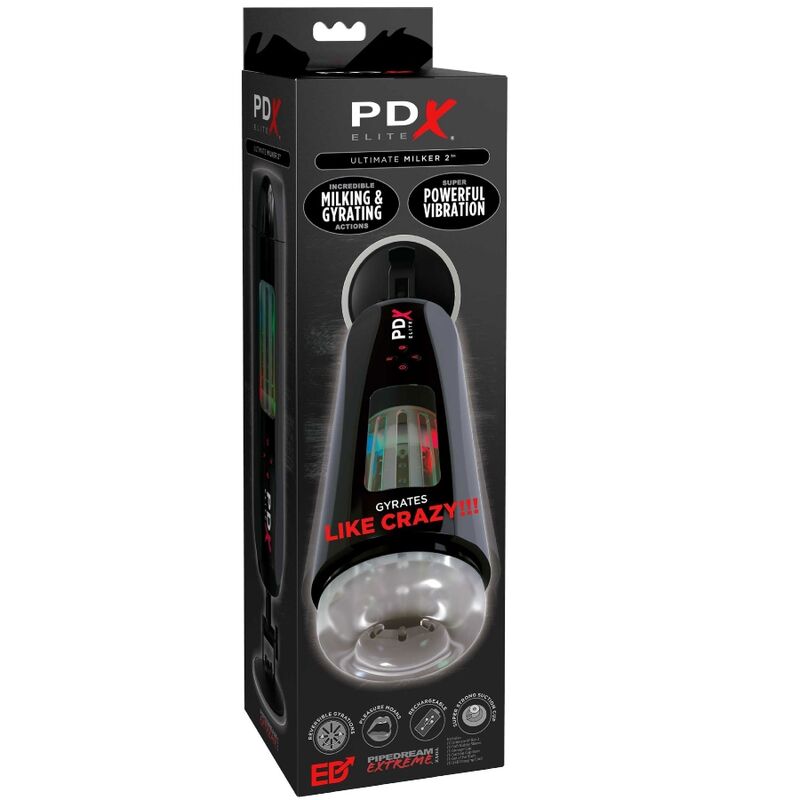 PDX ELITE - STROKER ULTIMATE MILKER 2 ROTIEREND & Sinnesgerät