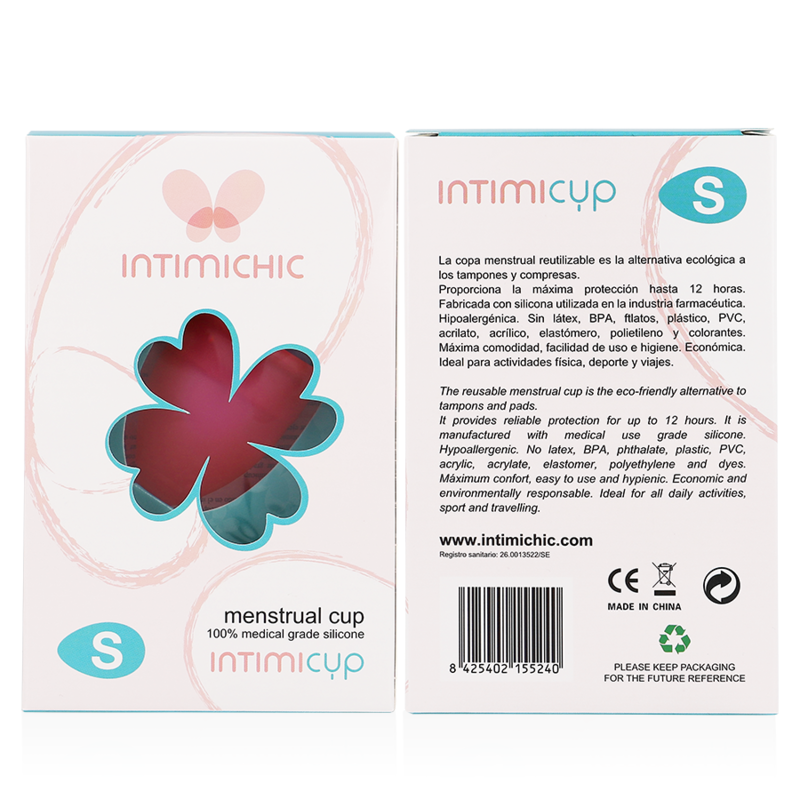 INTIMICHIC - MENSTRUATIONSTASSE AUS MEDIZINISCHEM SILIKON - GRÖSSE S