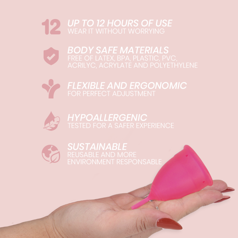 INTIMICHIC - MENSTRUATIONSTASSE AUS MEDIZINISCHEM SILIKON - GRÖSSE L