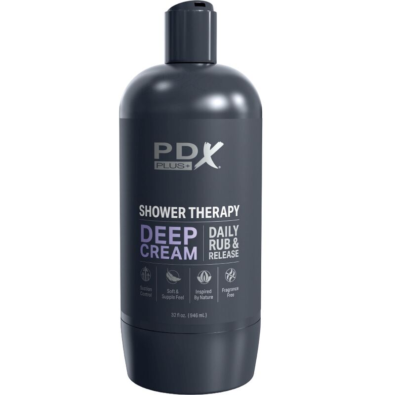 PDX PLUS - STROKER MASTURBATOR DISKRETE TIEFE CREME SHAMPOOFLASCHEN-DESIGN