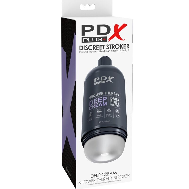 PDX PLUS - STROKER MASTURBATOR DISKRETE TIEFE CREME SHAMPOOFLASCHEN-DESIGN
