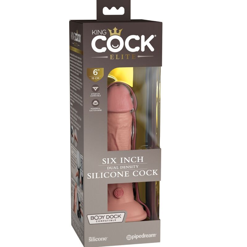 KING COCK - ELITE REALISTISCHES SILIKON Wellness-Gerät 15,2 CM