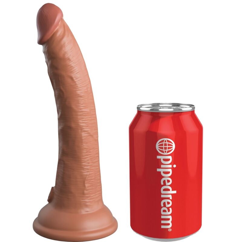 KING COCK - ELITE REALISTIC SILICONE Wellness Device 17.8 CM CARAMEL