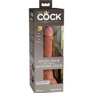 KING COCK - ELITE REALISTIC SILICONE Wellness Device 17.8 CM CARAMEL