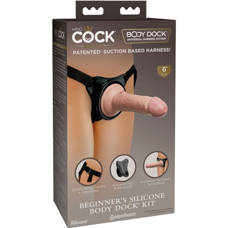 KING COCK - ELITE ADJUSTABLE HARNESS WITH Wellness Device 15.2 CM FOR BEGINNERS