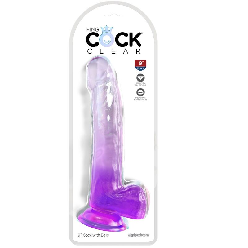 KING COCK - CLEAR Wellness-Gerät MIT HODEN 20,3 CM LILA
