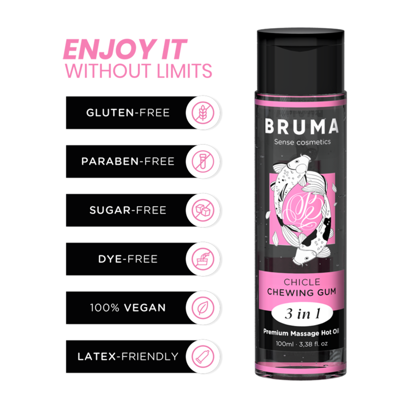 BRUMA - PREMIUM MASSAGE-WÄRMÖL KAUGUMMI 3 IN 1 - 100 ML