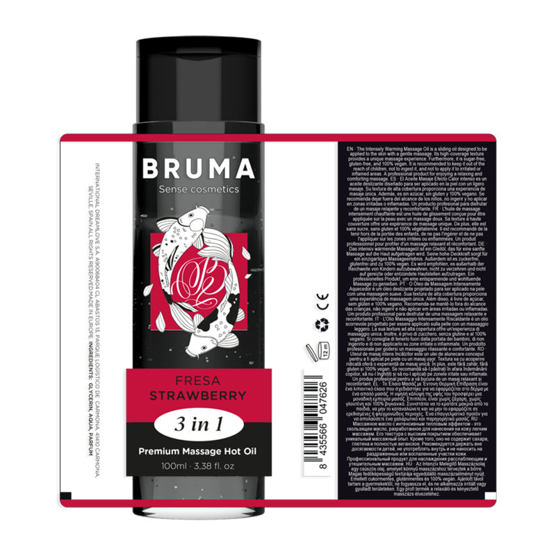 BRUMA - PREMIUM MASSAGE-WÄRMÖL ERDBEERE 3 IN 1 - 100 ML