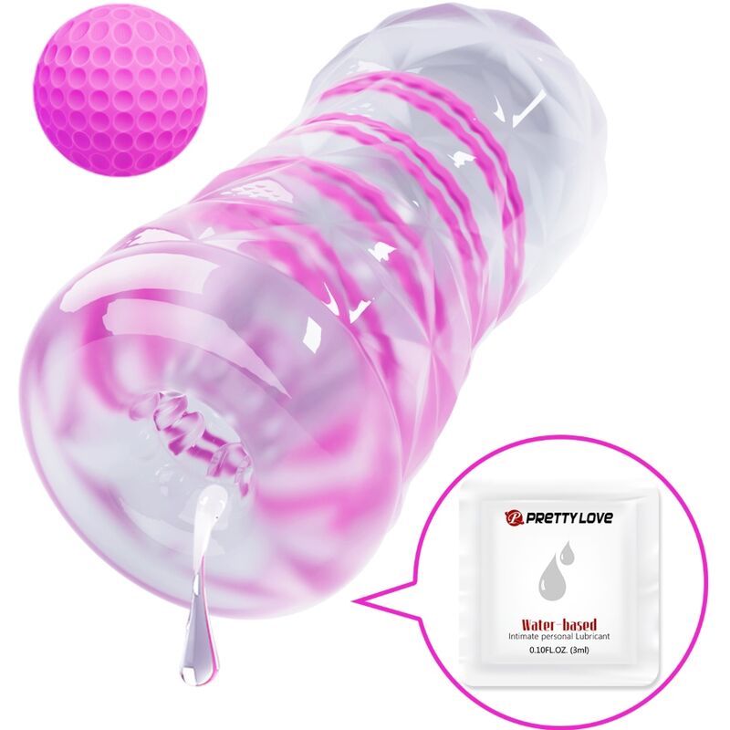PRETTY LOVE - FANTASY MÄNNLICHER MASTURBATOR MIT INNERER SPIRALE UND TRANSPARENTEN KUGELN