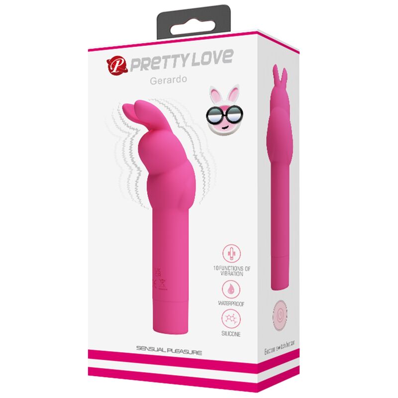 PRETTY LOVE - GERARDO FUSCHIA RABBIT SILICONE Sensory Device
