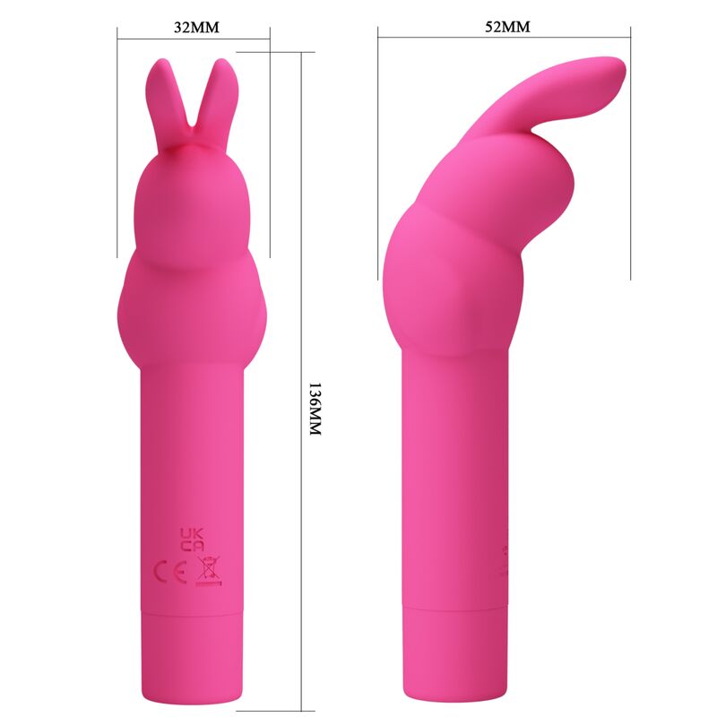 PRETTY LOVE - GERARDO FUSCHIA RABBIT SILICONE Sensory Device