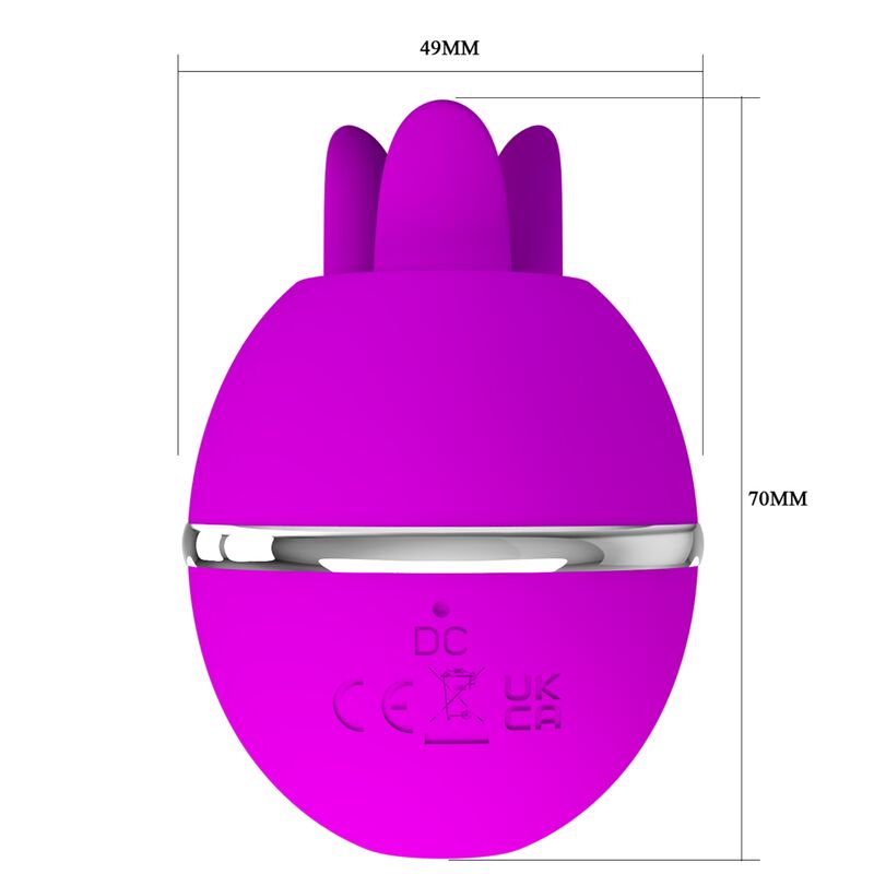 PRETTY LOVE - GEMINI BALL PURPLE ROUND SILICONE Sensory Device