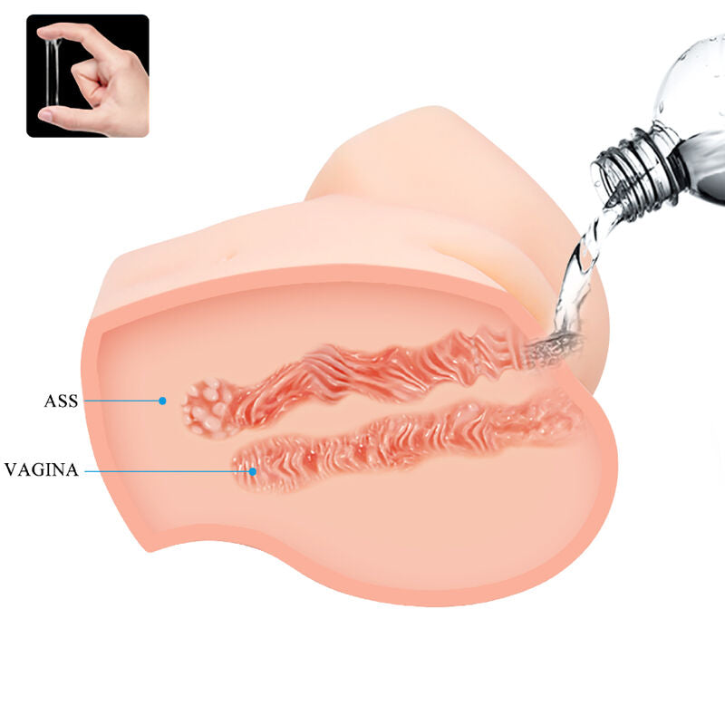 CRAZY BULL - REALISTISCHE VAGINA UND ANUS DOPPELVIBRATION
