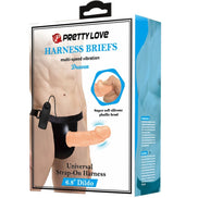 PRETTY LOVE - HARNESS BRIEFS WITH VIBRATION Wellness Device INCLUDED