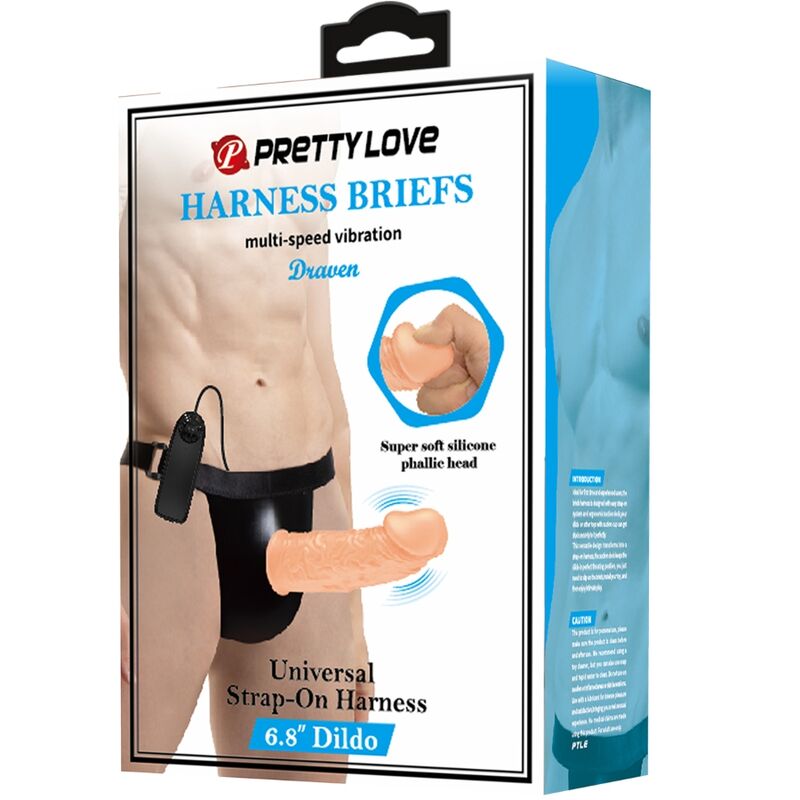 PRETTY LOVE - HARNESS BRIEFS WITH VIBRATION Wellness Device INCLUDED