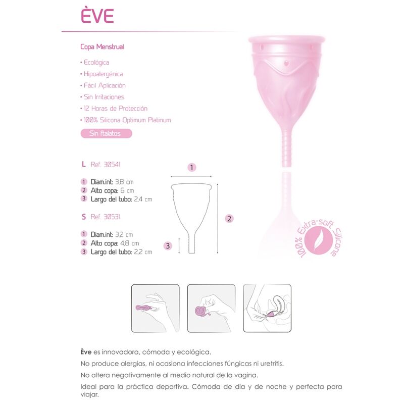FEMINTIMATE - EVE SILIKON-MENSTRUATIONSKAPPE - GRÖSSE L