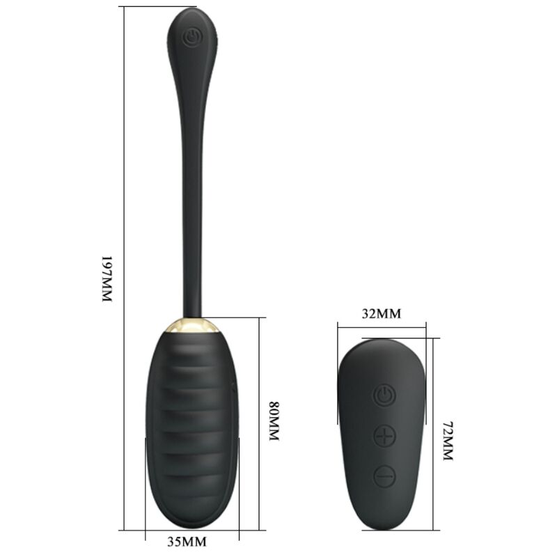 PRETTY LOVE - DOREEN LUXURY WIEDERAUFLADBARES VIBRIERENDES EI SCHWARZ FERNBEDIENUNG