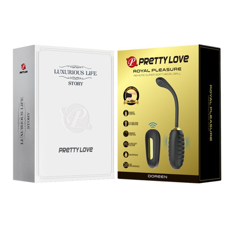 PRETTY LOVE - DOREEN LUXURY WIEDERAUFLADBARES VIBRIERENDES EI SCHWARZ FERNBEDIENUNG
