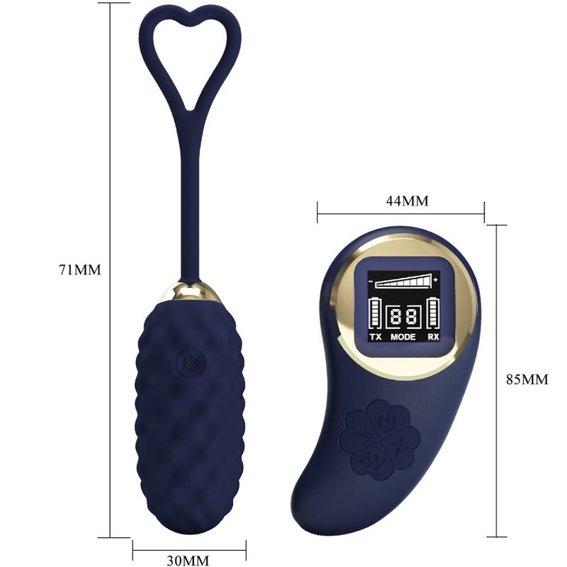 PRETTY LOVE - VIVIAN BLUE VIBRIERENDES EI MIT FERNBEDIENUNG