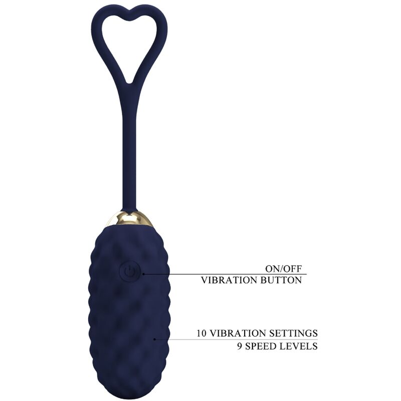 PRETTY LOVE - VIVIAN BLUE VIBRIERENDES EI MIT FERNBEDIENUNG