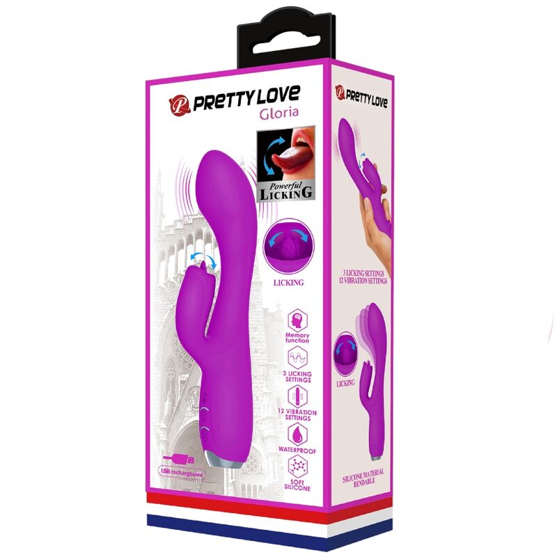 PRETTY LOVE - GLORIA WIEDERAUFLADBARES RABBIT Sensorisches Gerät-WASSERDICHT LILA