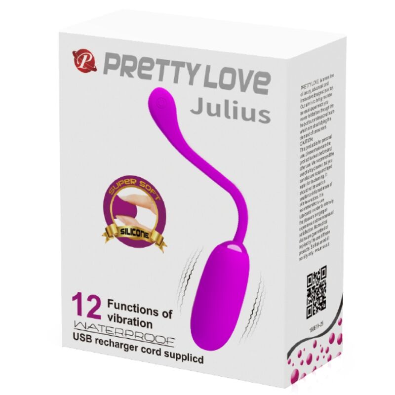 PRETTY LOVE - JULIUS WASSERDICHT-WIEDERAUFLADBARES VIBRIERENDES EI LILA