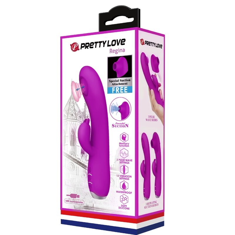 PRETTY LOVE - REGINA AUFLADBARES Sensorgerät-SUCTION GEL VIOLETT