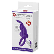 PRETTY LOVE - Sensory Device RING I RABBIT FOR PURPLE PENIS