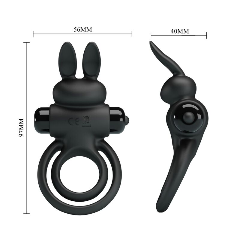 PRETTY LOVE - Sensory Device III RABBIT RING FOR BLACK PENIS