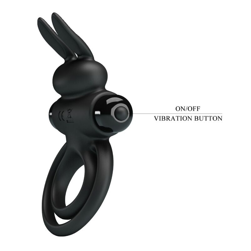 PRETTY LOVE - Sensory Device III RABBIT RING FOR BLACK PENIS