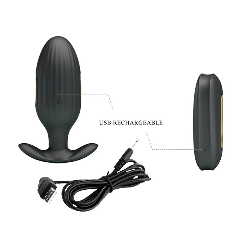 PRETTY LOVE - KELLY PLUG ANAL RECHARGEABLE Sensory Device SCHWARZ