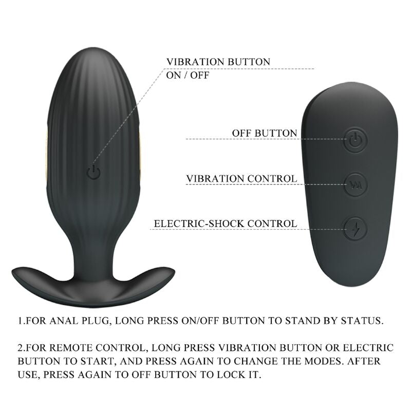 PRETTY LOVE - KELLY PLUG ANAL RECHARGEABLE Sensory Device SCHWARZ