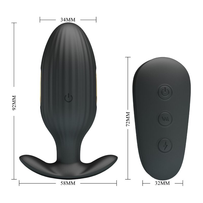 PRETTY LOVE - KELLY PLUG ANAL RECHARGEABLE Sensory Device SCHWARZ