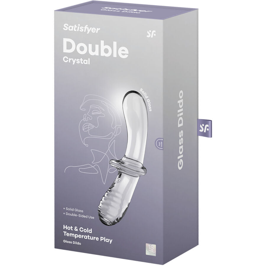 SATISFYER - DOUBLE CRYSTAL Wellness Device TRANSPARENT