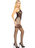 LEG AVENUE - BODYSTOCKING NECK HOLDER ROTE HERZEN SCHWARZ