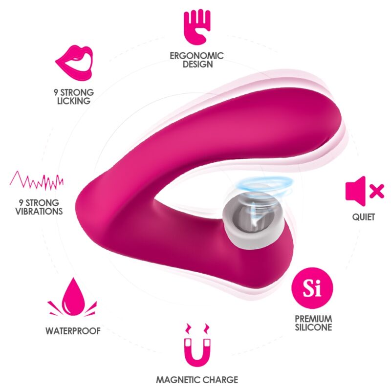 ARMONY - SECRETKISS LECKENDER VIBRIERENDER KLITORIS- & Sensorik-Stimulator GEBOGEN FUCHSIA