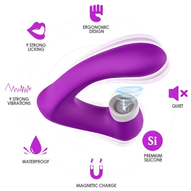 ARMONY - SECRETKISS LECKENDER VIBRIERENDER KLITORIS- & Sensorik-Stimulator GEBOGEN VIOLETT