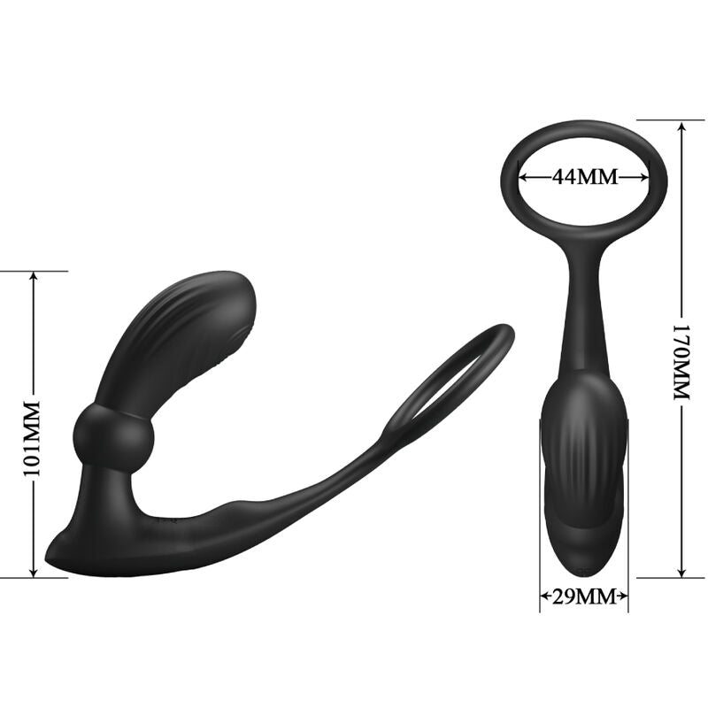 PRETTY LOVE - WARREN BLACK ANAL RING & Sensory Device